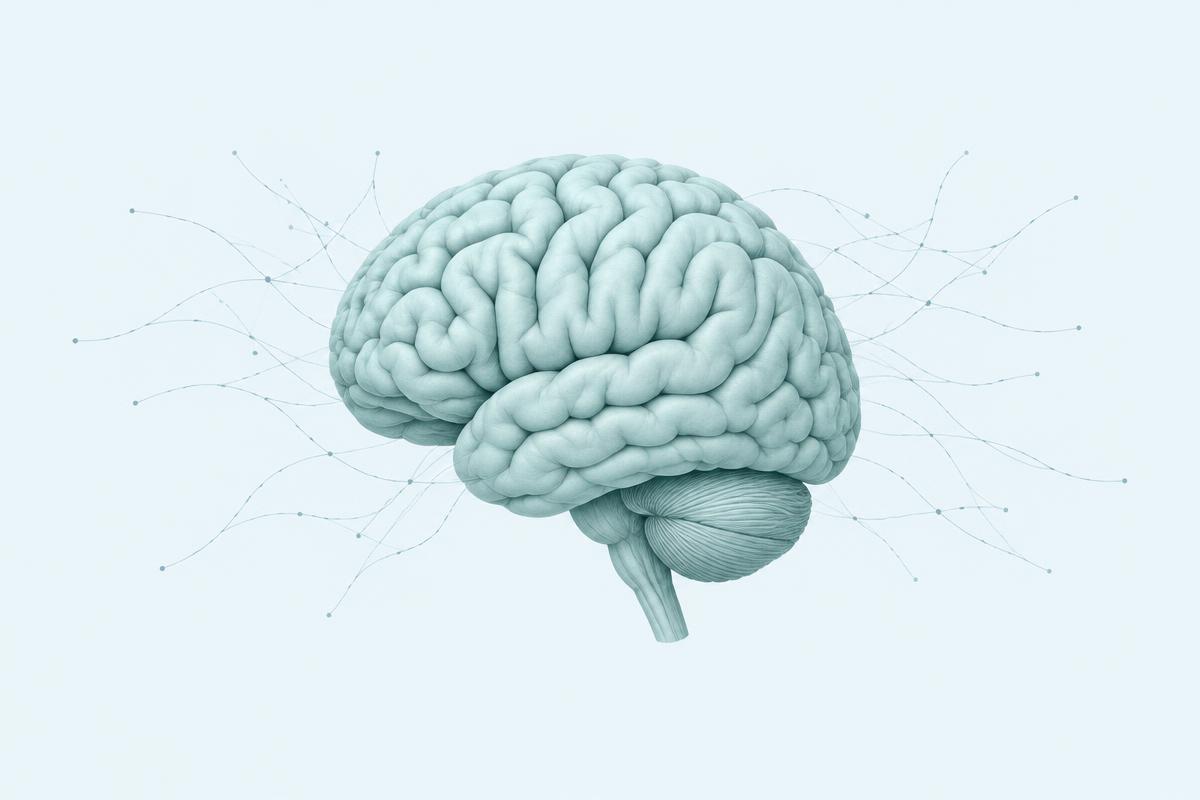 Educational illustration of the human brain
